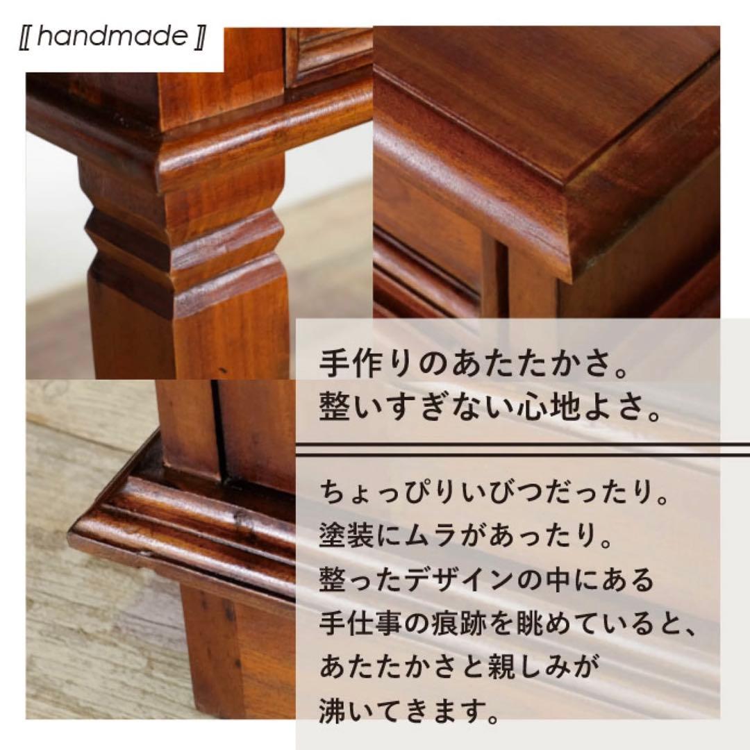 E 新品 アジアン デスク アンティーク 書斎 カフェ 勉強机 机 学習机 木製