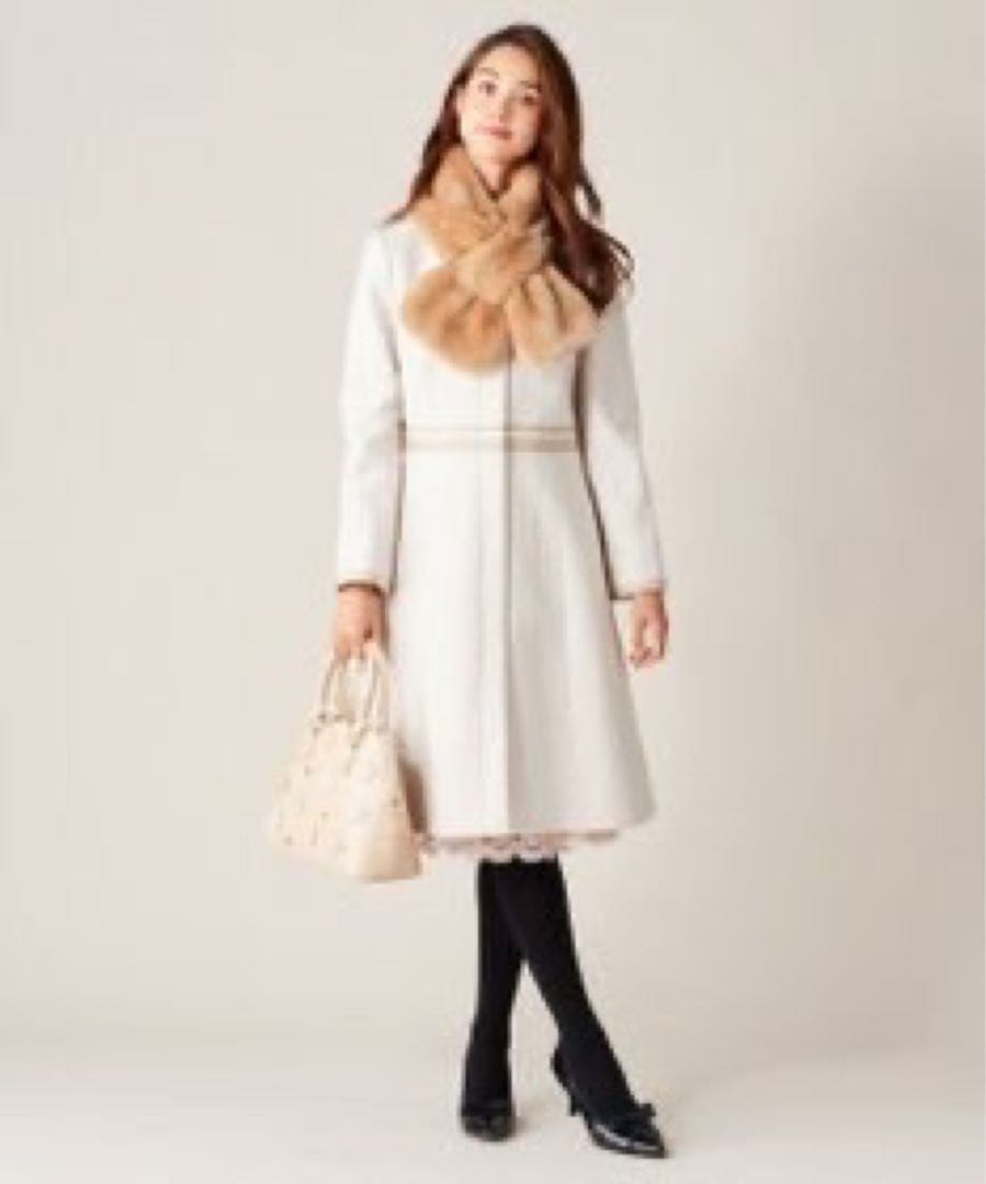 新品TOCCA トッカRIBBON CHECKERBOARD ノーカラーコート