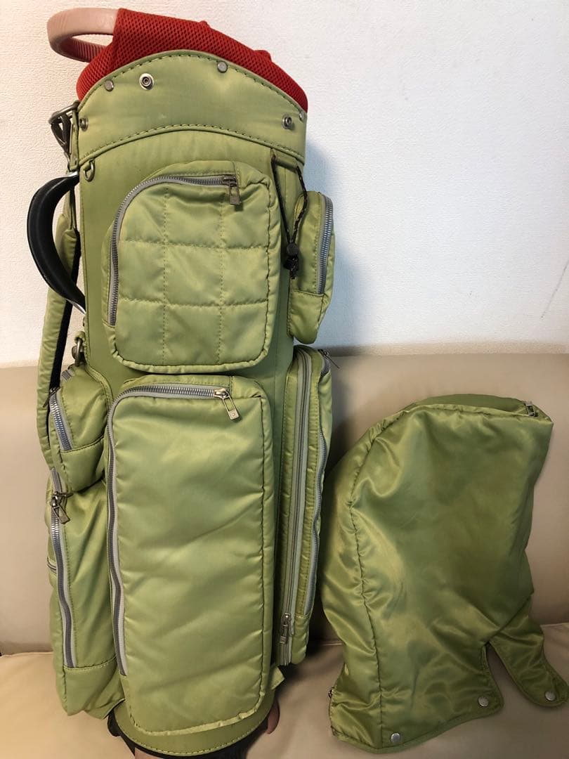 【送料込み】廃盤希少品　ONOFF オノフ キャディバッグ　ナイロン グリーン