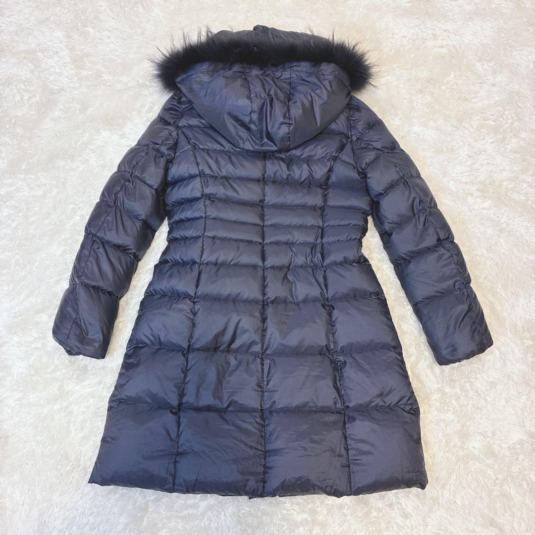 23区 3way ロング ダウンコート ファー ラクーン ブラック 38 M