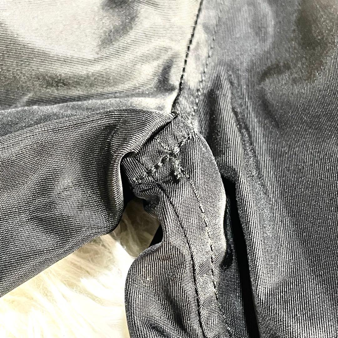 PRADA プラダ　レザー　ナイロン　ジャケット　ブラック　黒　サイズM