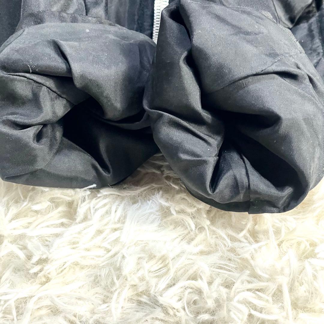 PRADA プラダ　レザー　ナイロン　ジャケット　ブラック　黒　サイズM