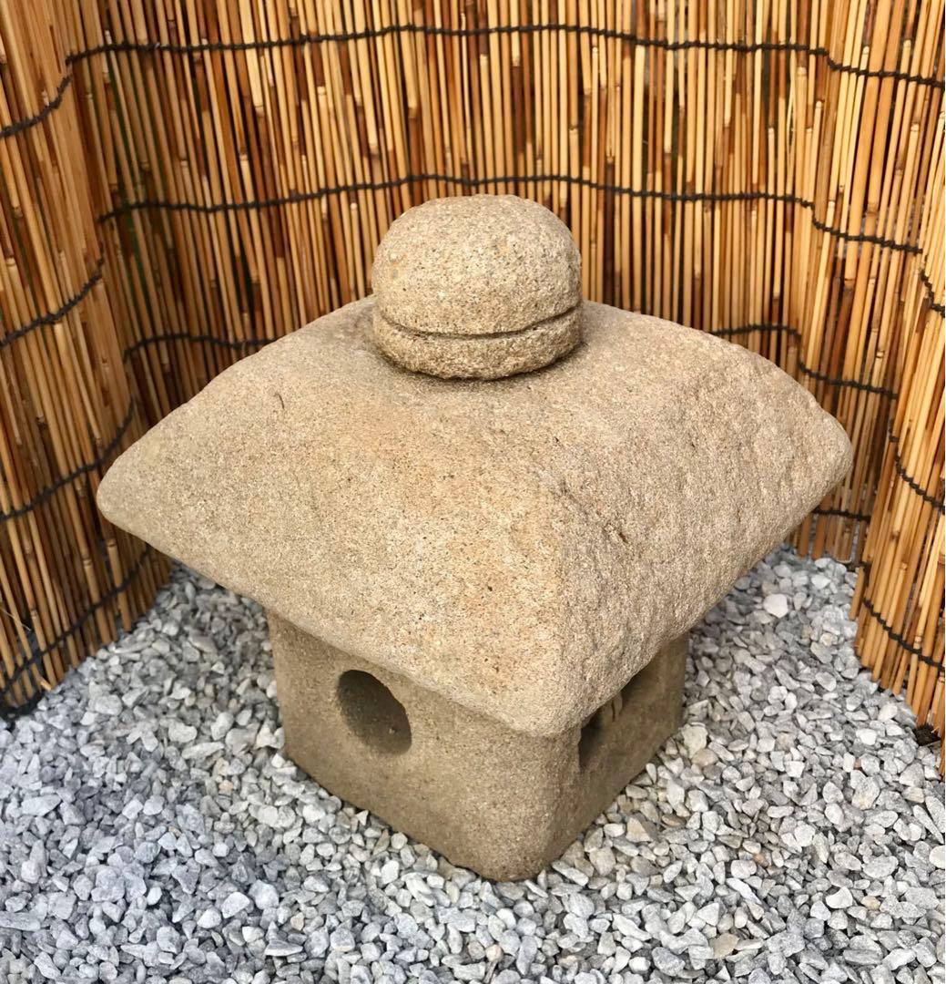 【石灯篭・屋上テラス灯篭・坪庭灯篭】庭石オブジェ置物箱庭ガーデニング造園飾り石