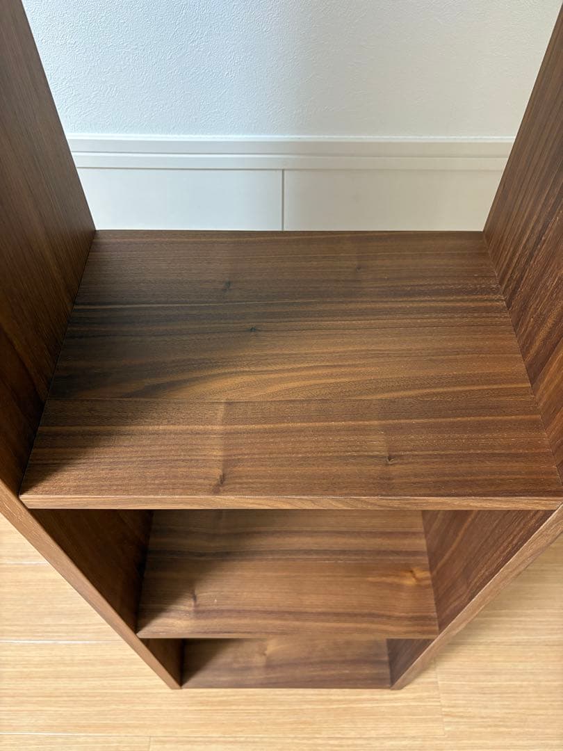 無印良品 スタッキングシェルフ・3段・ウォールナット材