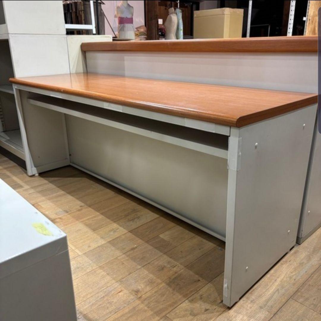 引き取り限定 ローカウンター 木天板 カウンター オフィスデスク 事務用品