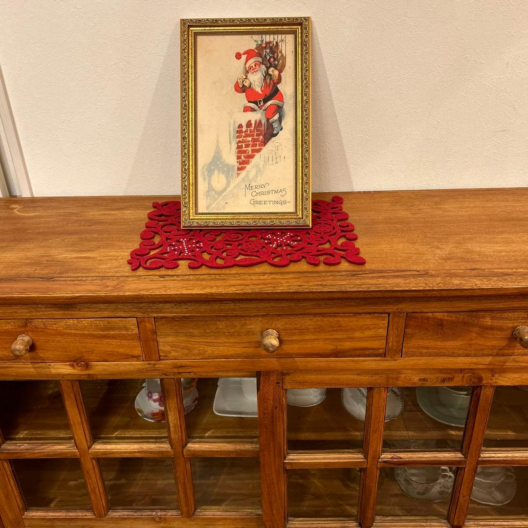 アンティーク調　サンタクロース　フォトフレーム