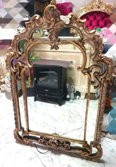 ロココ調　壁掛けミラー
