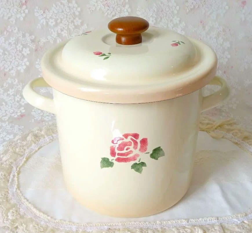 マニー　ローズ　樹脂蓋付き丸ストッカー　イマン