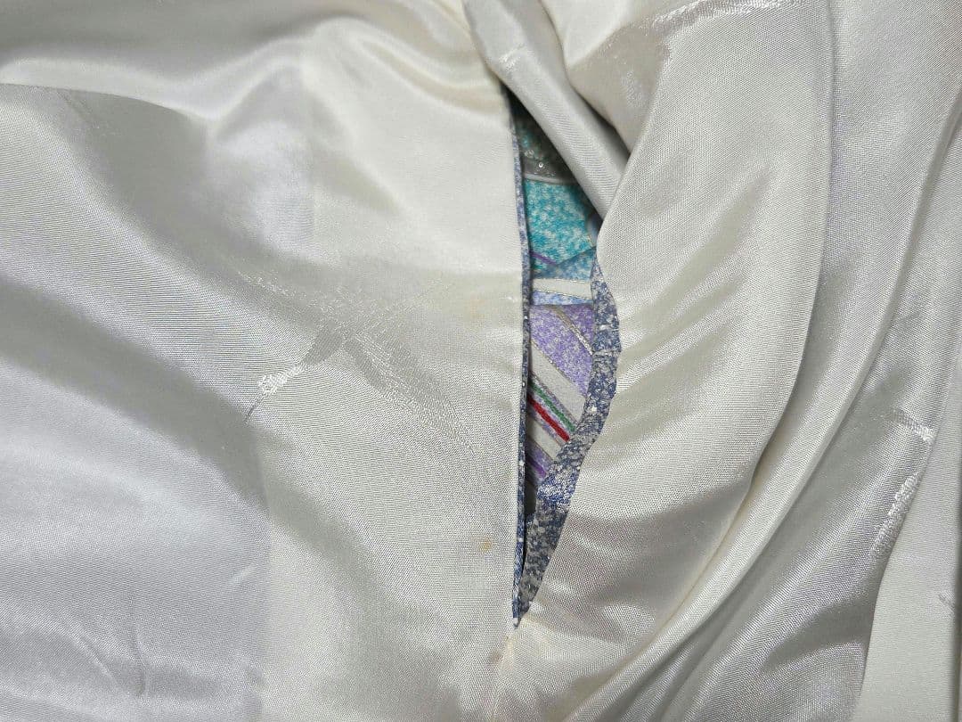 B5作家物 牡丹の花模様 金彩 金駒刺繍 たたき染 袷 正絹 振袖 着物 成人式