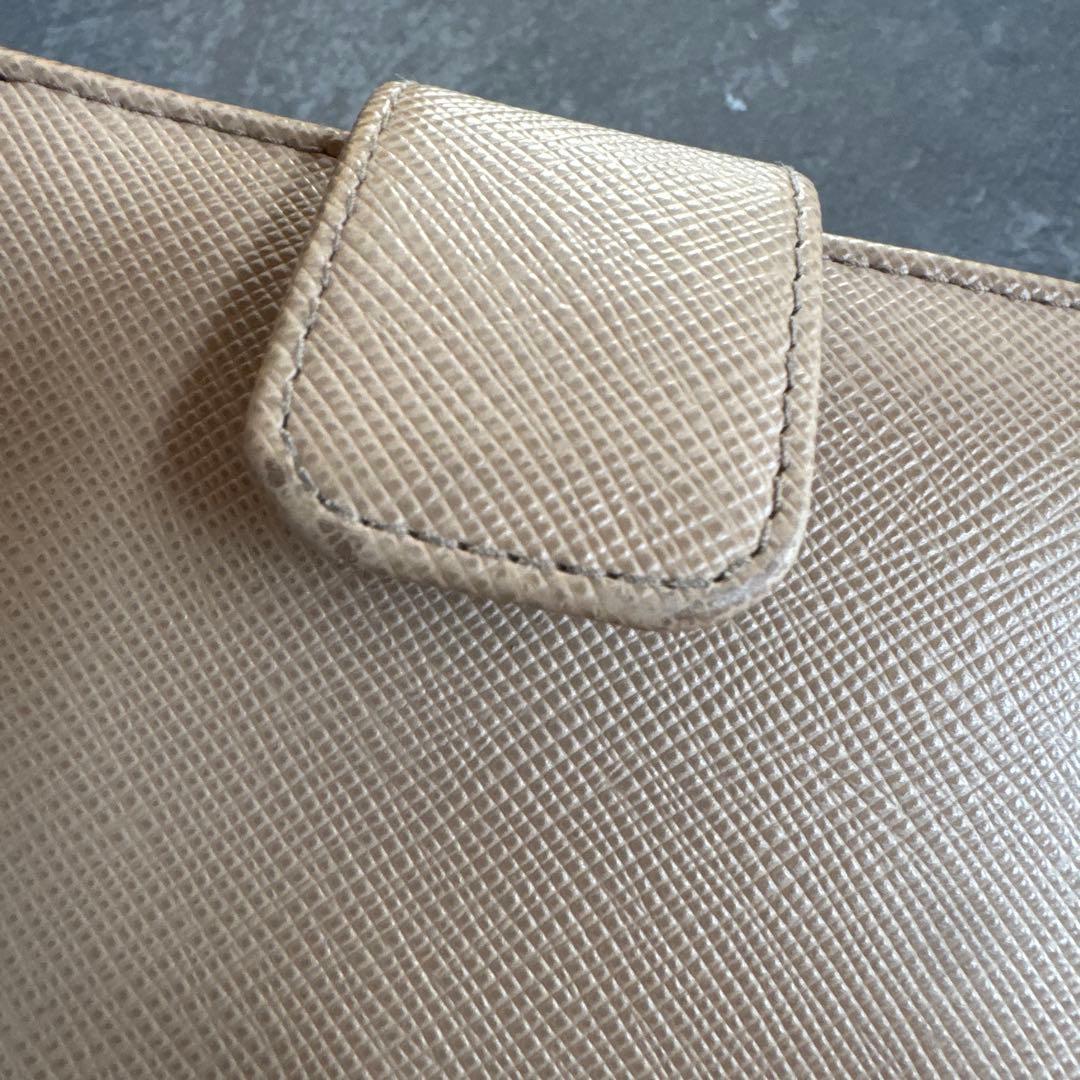 PRADA 1ML018 SAFFIANO Triang Cammeo 財布