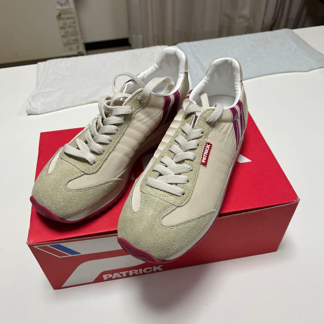 PATRICK ベージュ/パープル スニーカー