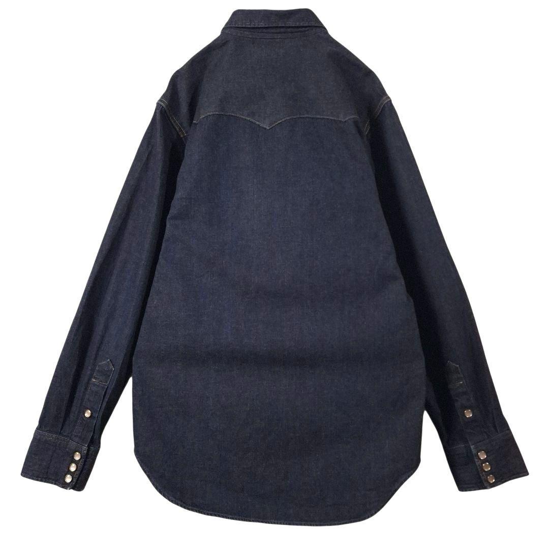 ​極美品 RRL ダブルアールエル デニムシャツ ウエスタン 一つ星タグ 濃紺M