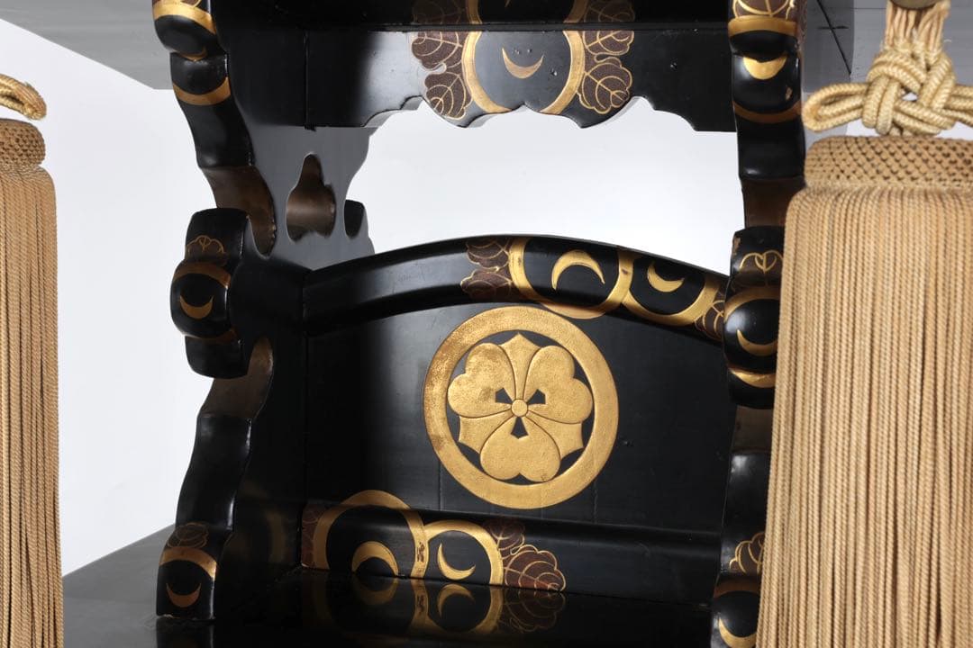 極上 黒漆塗金蒔絵螺鈿細工 見台 経台 経机 仏具 仏教美術 古美術 骨董品 漆