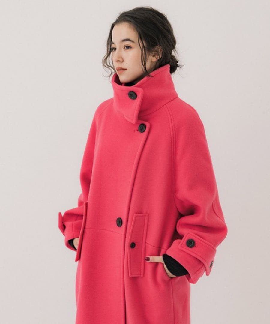 PUBLIC TOKYO ウールベロアスタンドカラーコート