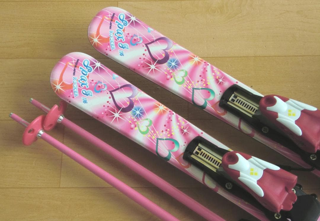 ■■送料無料■KAZAMA■子供用スキーフルセット■板116靴22■WAX済■■