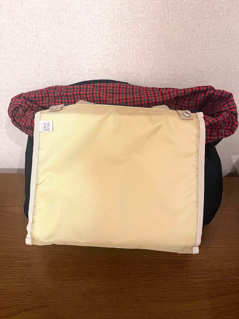 ファミリア(familiar) 黒 マザーズバッグ クマ刺繍付き