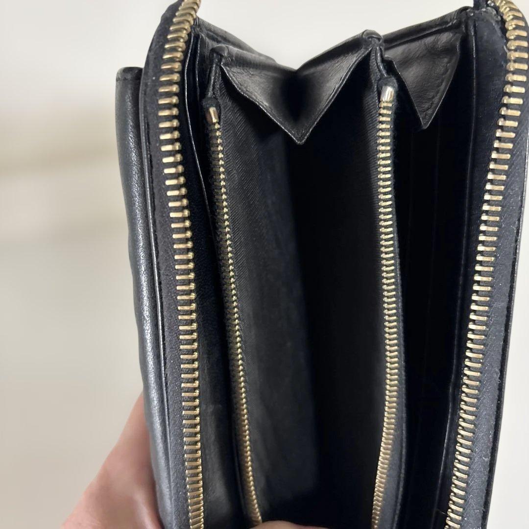 BOTTEGA VENETA ボッテガべネタ　ジッピー長財布　ブラック