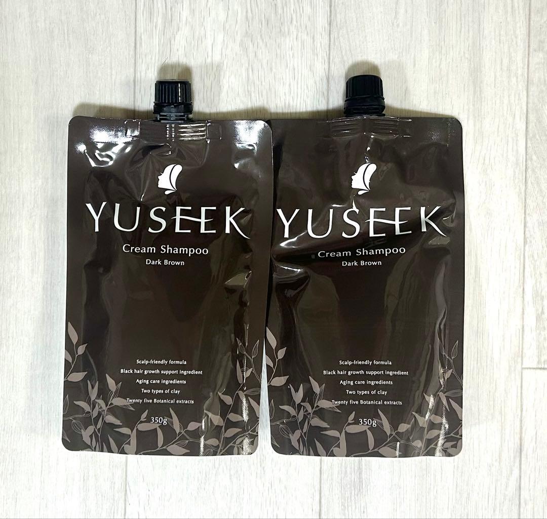 【新品】YUSEEK/ユーシーク　白髪染めシャンプー×2個セット　ダークブラウン