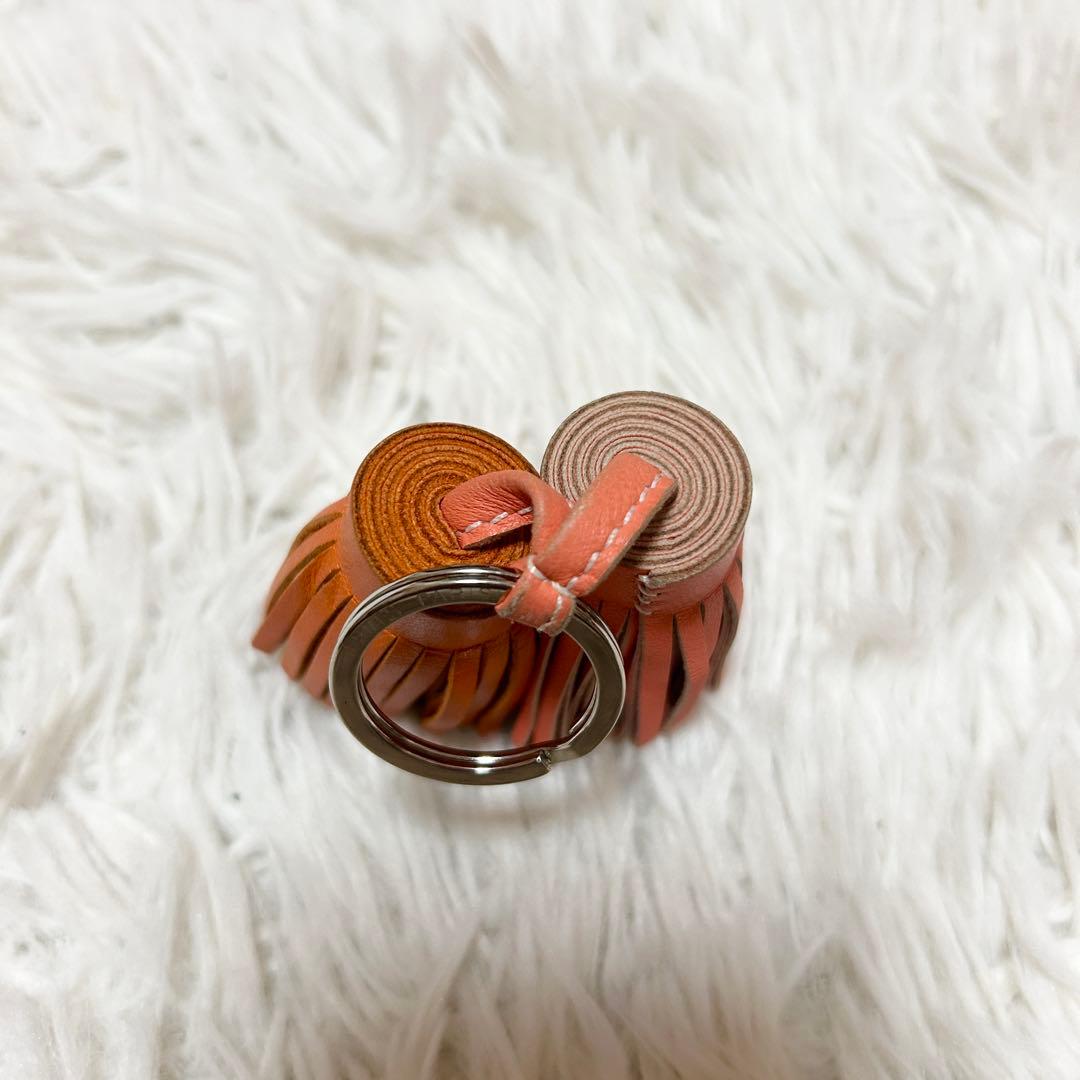 ⭐️極美品⭐️エルメス カルメン ウノドス キーリング バイカラー オレンジ ピンク