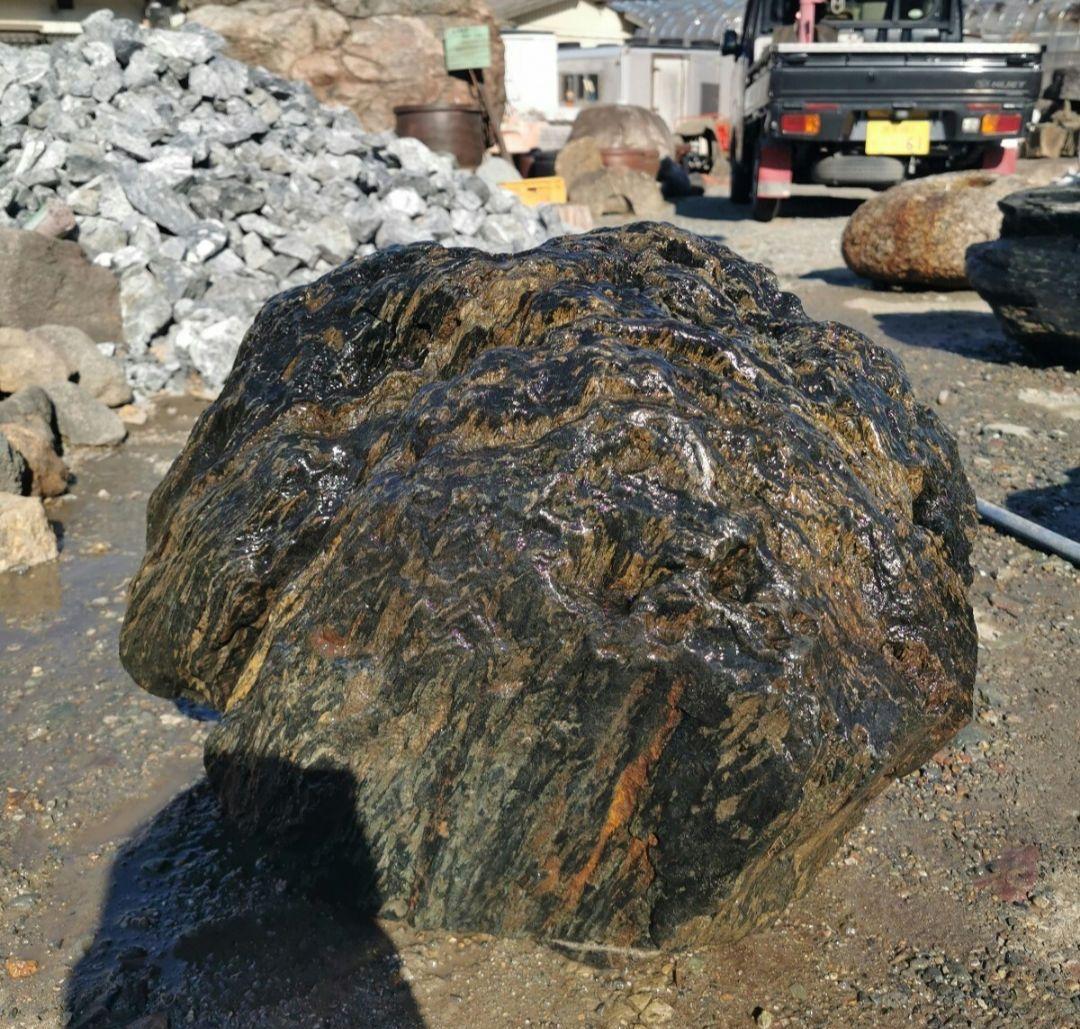福島産　鮫川石　149キロ　庭石　鑑賞石 石　庭　坪庭　ガーデニング