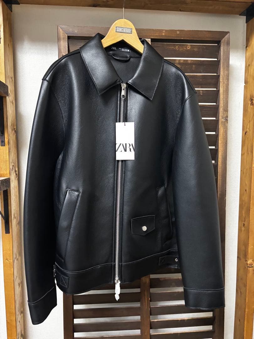 が*ん様 未使用タグ付 ZARA レザーライダースジャケット S SACAI ブ