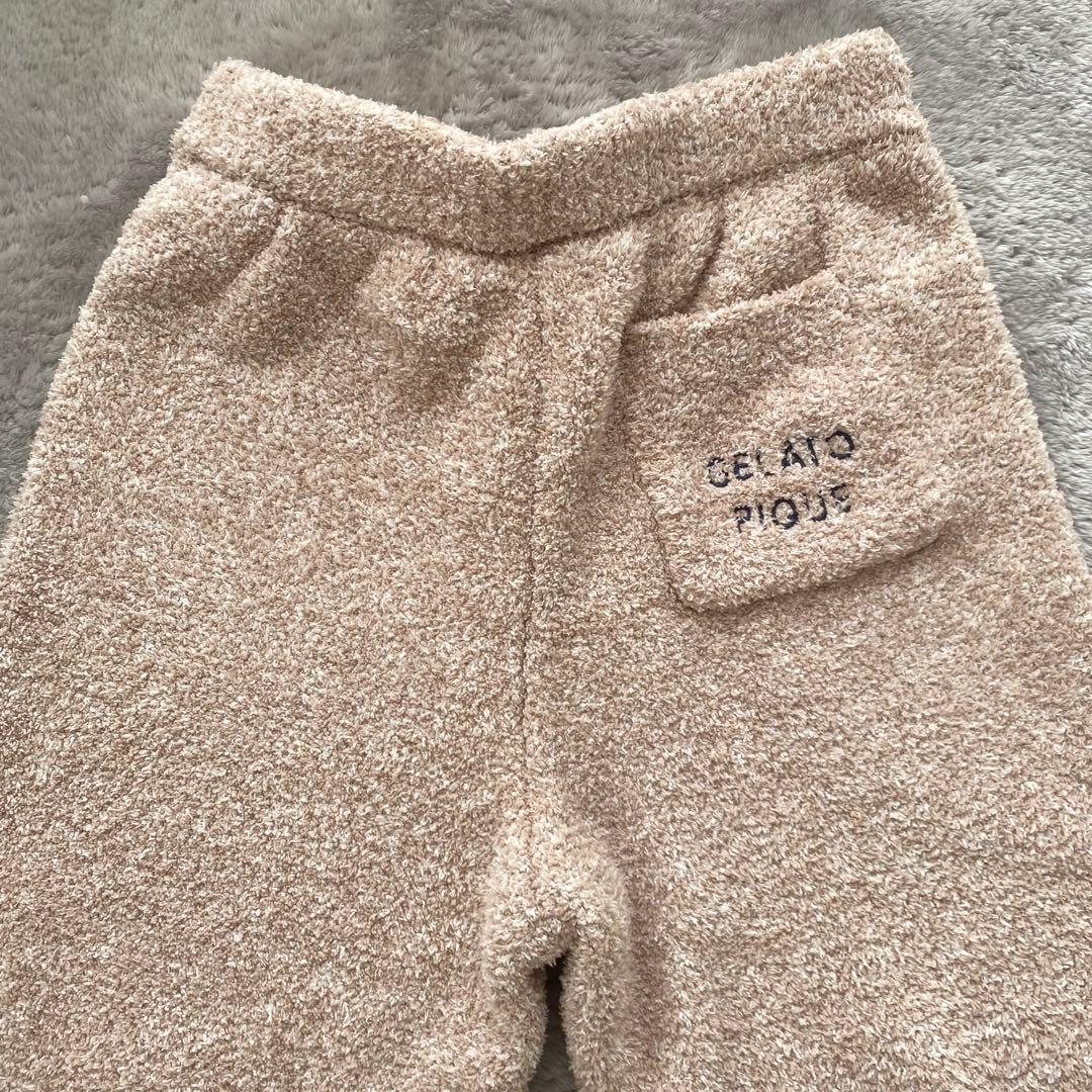 ジェラートピケ　パウダーメランジベアジャガードプルオーバー&ロングパンツセット