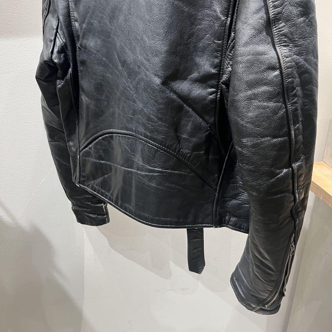 50〜60s レザーライダースジャケット ダブル USA製 SERVALジップ
