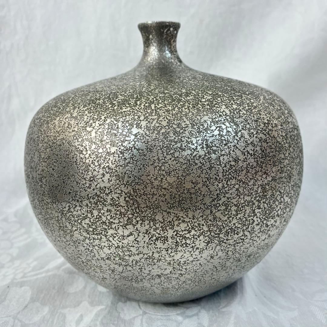 松和堂造 松崎福三郎原型 青銅花瓶 飾り壺 置物 骨董品