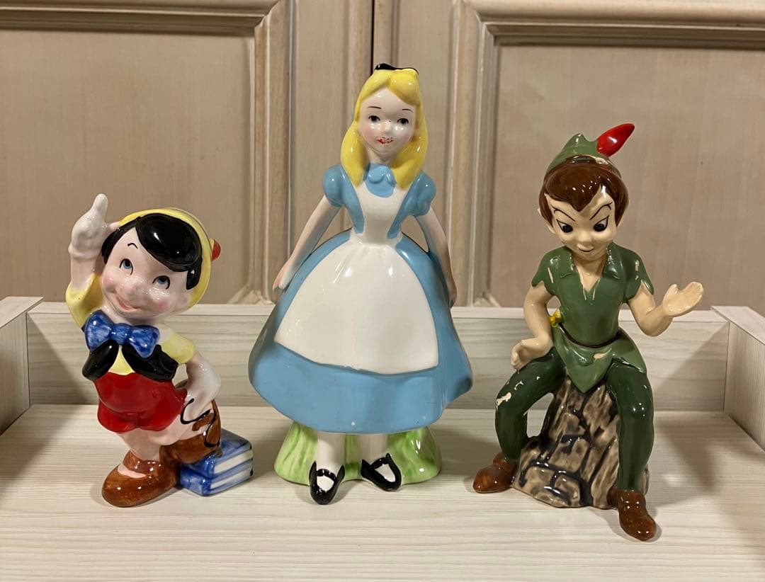 ディズニー　陶器　フィギュア　ミッキーマウス　シンデレラ　バンビ　レトロ　レア