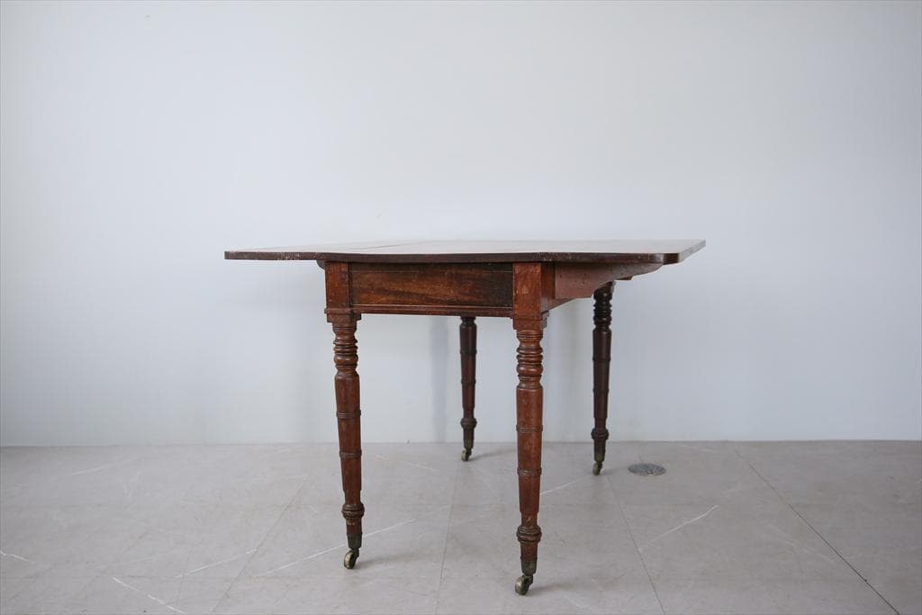 英国アンティーク木製ドロップリーフテーブル/バタフライ/ダイニング机92-113