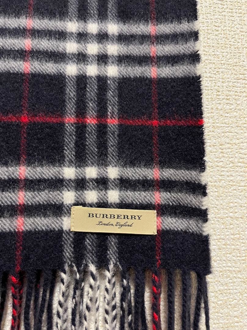 BURBERRY　バーバリー　マフラー　カシミア100％ タグ付き未使用品