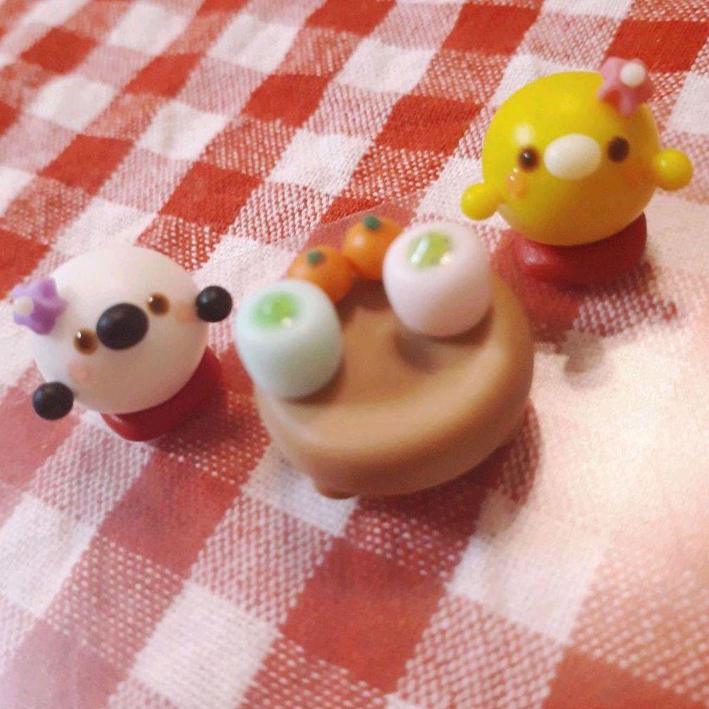 お茶の時間♡シマエナガ&ひよこ