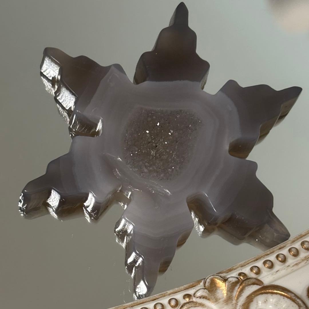 user_add6969b専用♥️天然石 瑪瑙 ジオードとピンクオパール雪の結晶