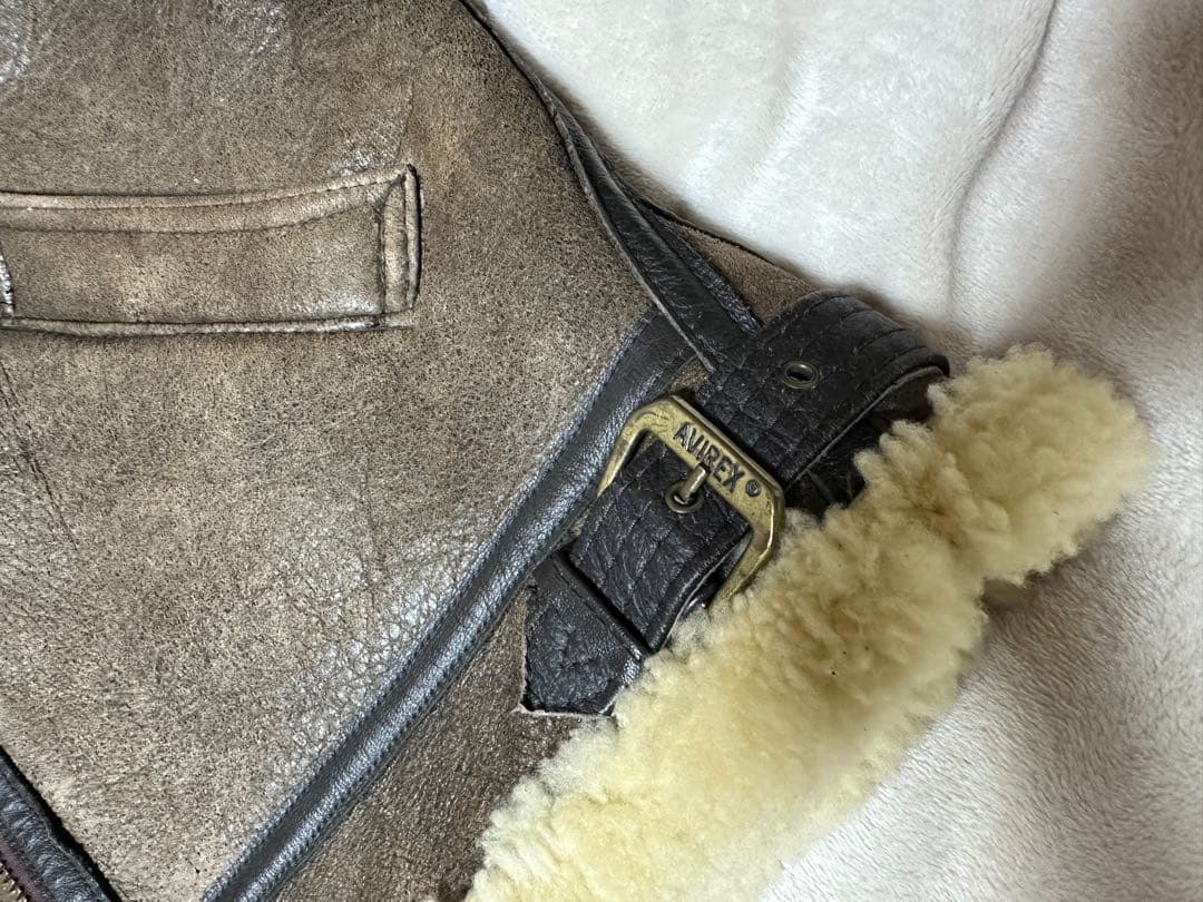 AVIREX Ｂ-3 ムートンジャケット★米国製サイズ40