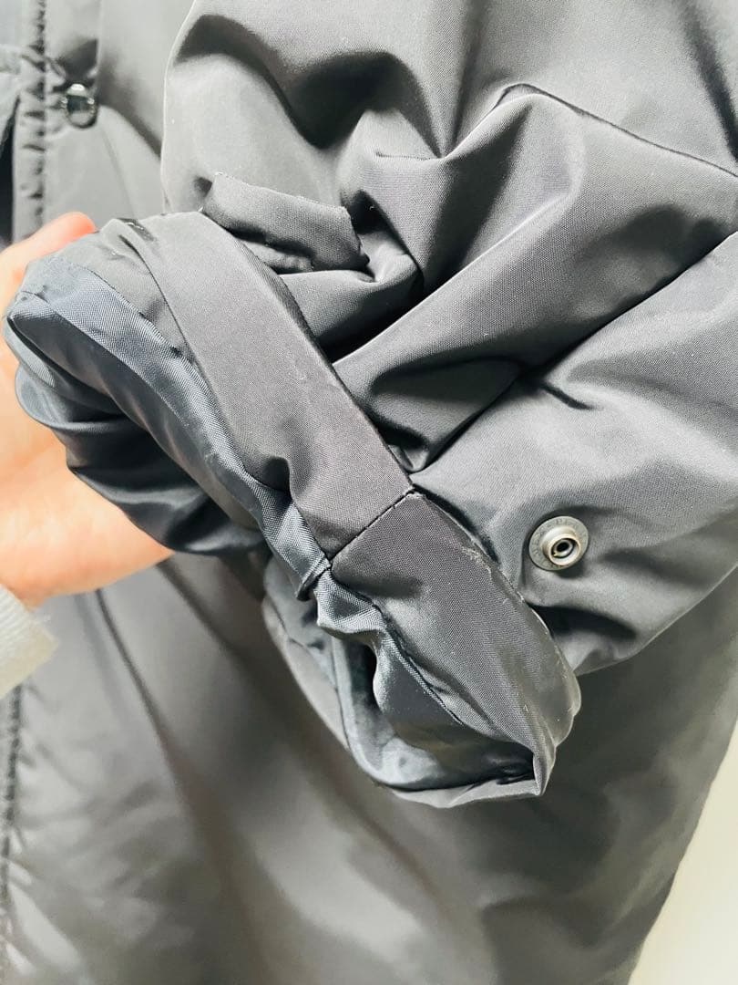 HYKE中綿ロングコート　ブラック