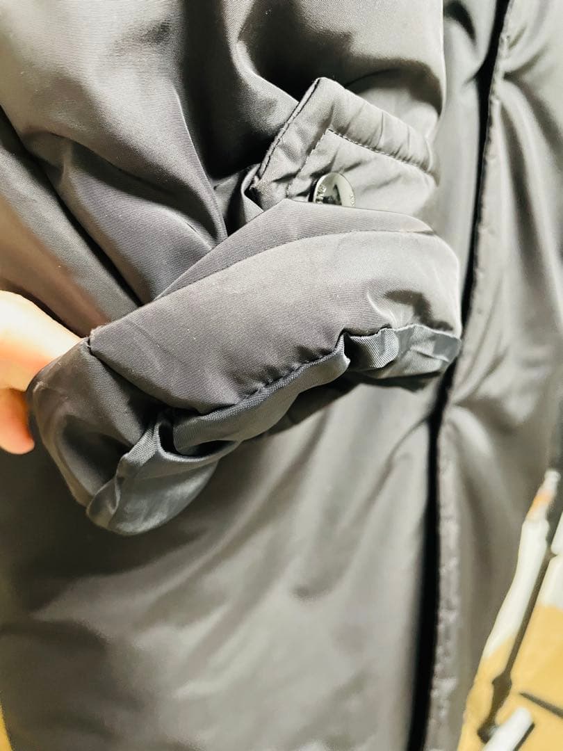 HYKE中綿ロングコート　ブラック