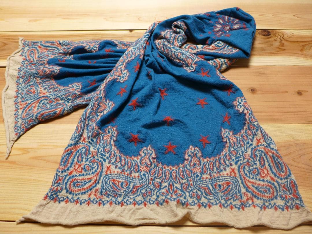 美品キャピタルKapital大判縮絨ストールoldjoeマフラー ワコマリア