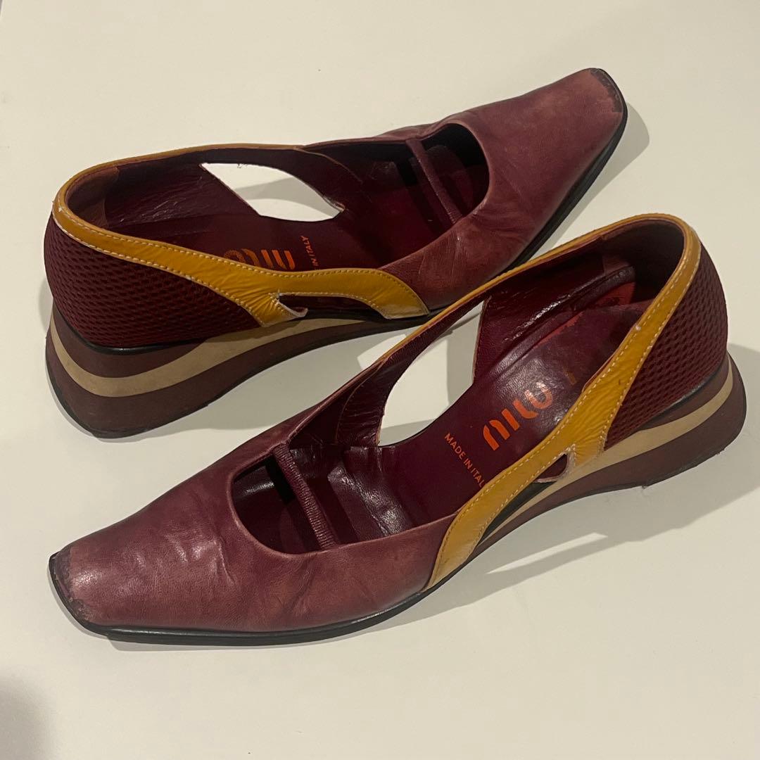 最終 miumiu shoes ウェッジヒール pumps 36 1/2