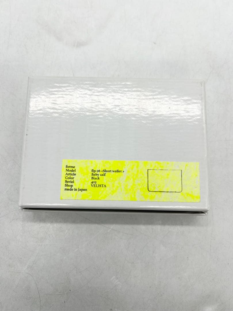 forme short wallet baby calfベイビーカーフ ブラック
