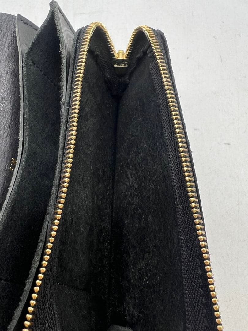 forme short wallet baby calfベイビーカーフ ブラック