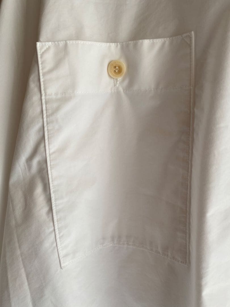 sacai サカイ 22ss モックネック ドッキング シャツプルオーバー 白