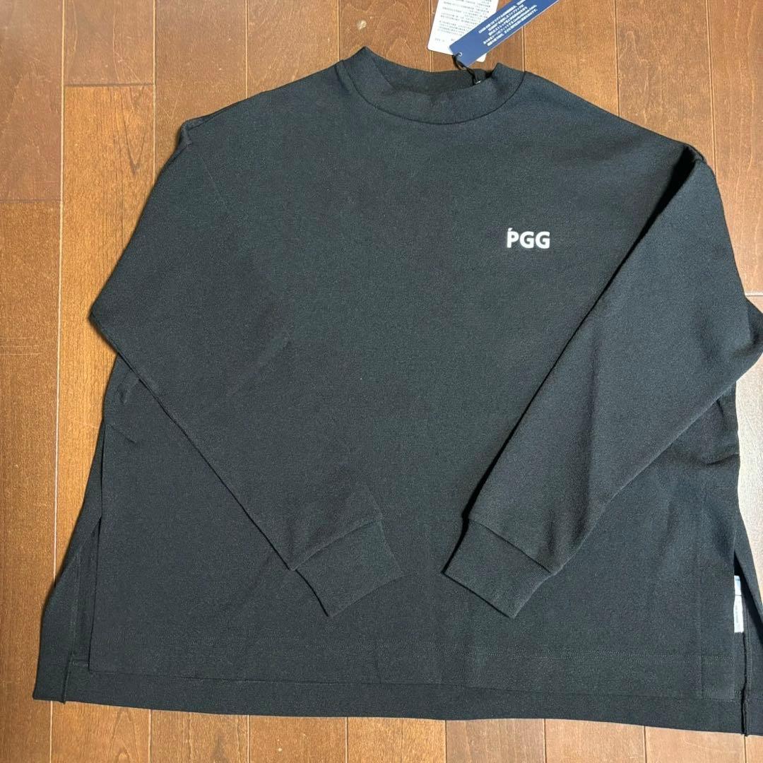 パーリーゲイツPGGTEXBRIDデニット12G 天竺モックトップス黒サイズ0