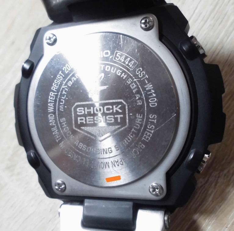 チョコカシオ ジーショック GST-W110D 電波ソーラー Gスチール