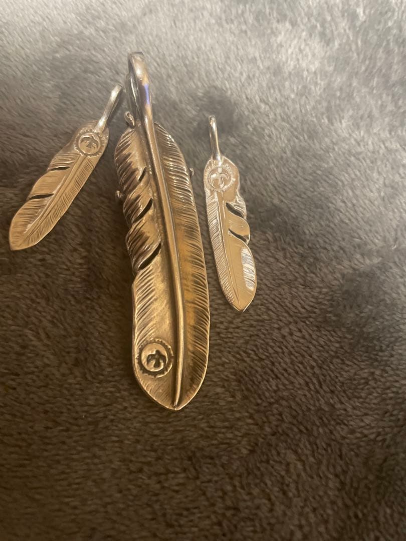 ファッションボニータ　銀爪　k18メタル　特大フェザー　大フェザーセット