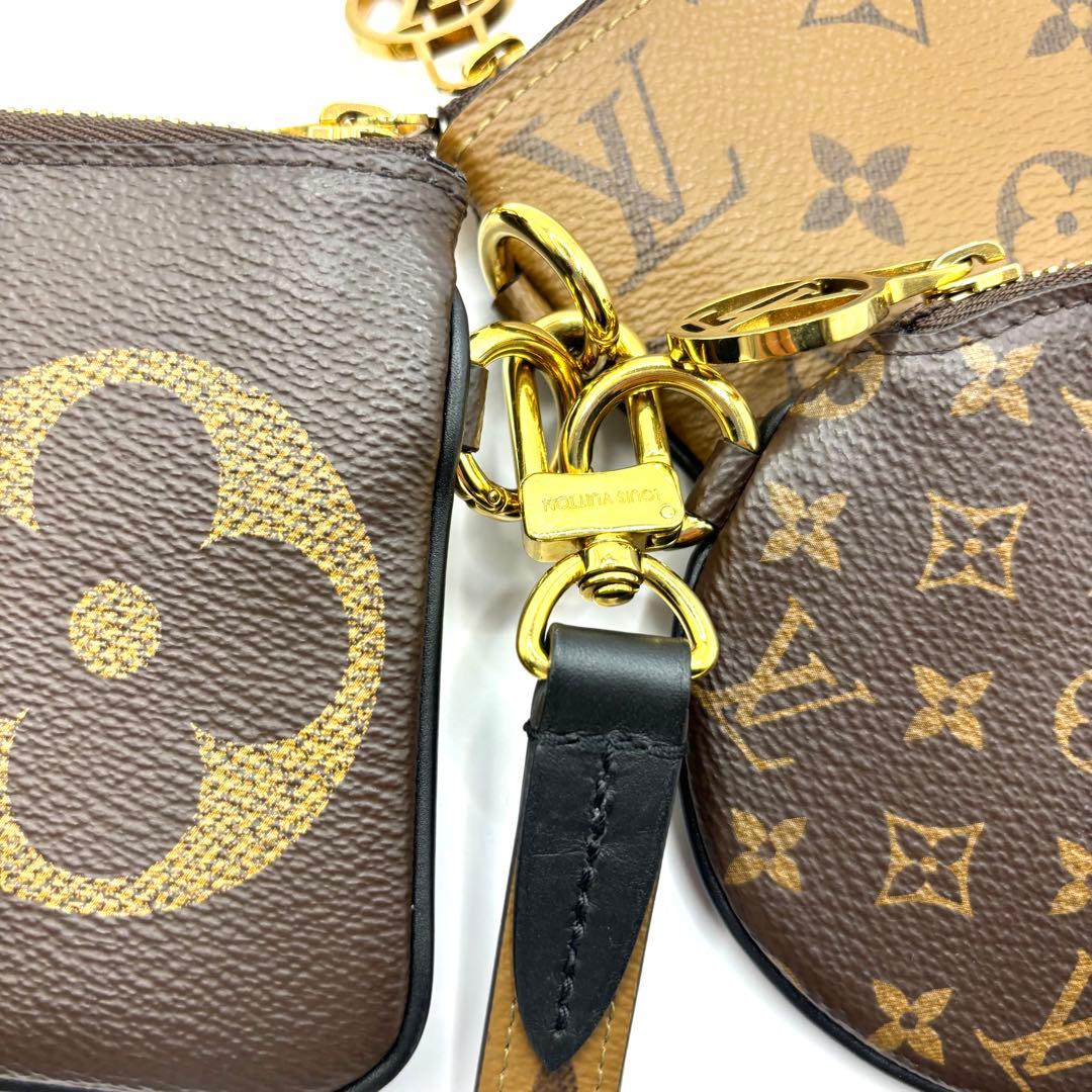 極美品 RFID ルイヴィトン トリオ リバース ポシェット ジャイアント