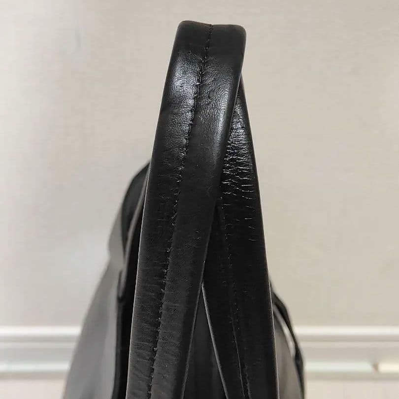 ユナイテッドアローズ　ブラック　レザートートバッグ