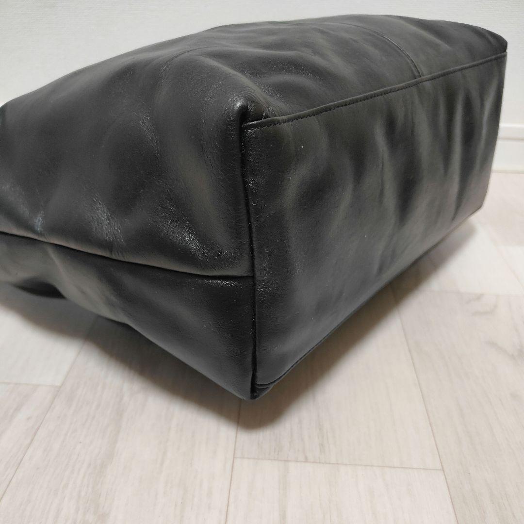 ユナイテッドアローズ　ブラック　レザートートバッグ