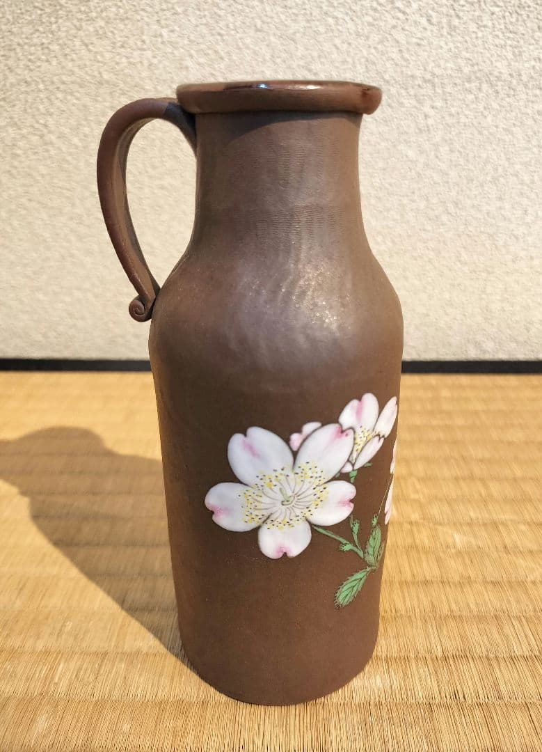 お値下げしました、2個組　萬古焼　桜　徳利