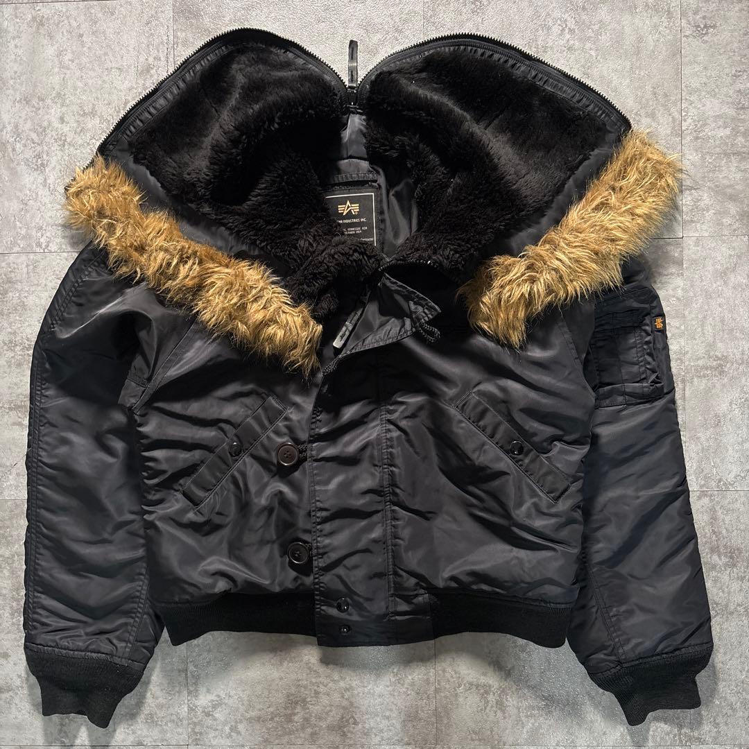 希少xs alpha n-2b flight jacket 短丈　ボックス　現行