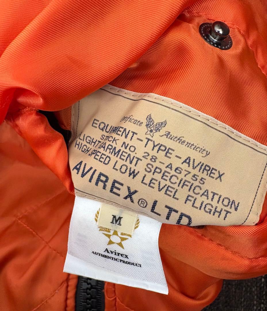 AVIREX アヴィレックス 35周年 MA-1 フライトジャケット Ｍ　黒